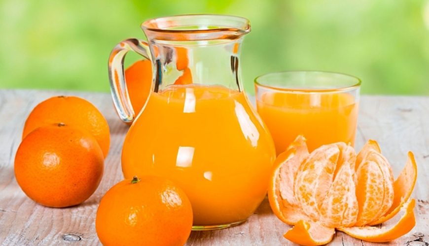Suco de tangerina para dar mais energia