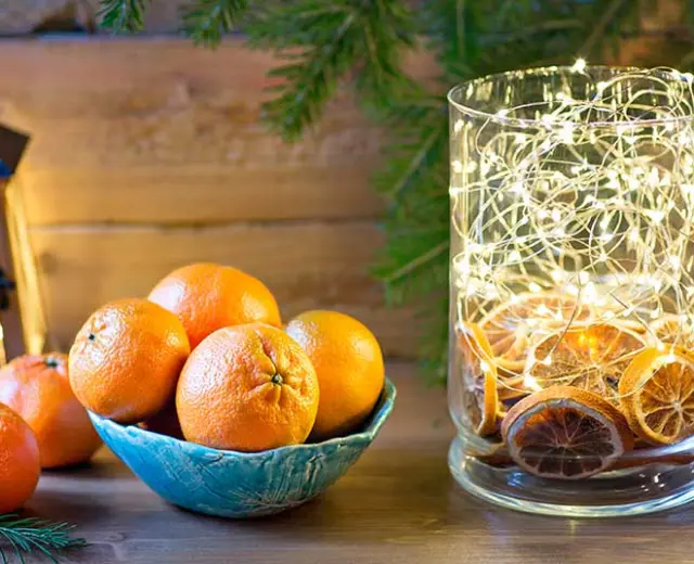 Faça sua própria decoração de Natal com frutas cítricas