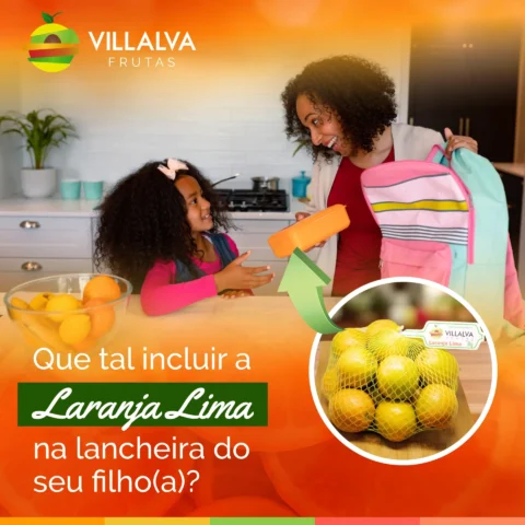 Que tal incluir laranja lima na lancheira do seu filho(a)?