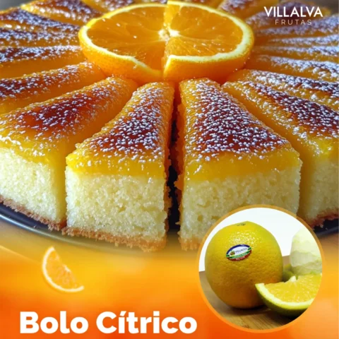 Bolo Cítrico de Fubá com Laranja