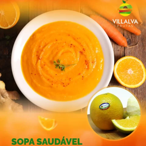 Sopa Saldável de Cenoura e Laranja