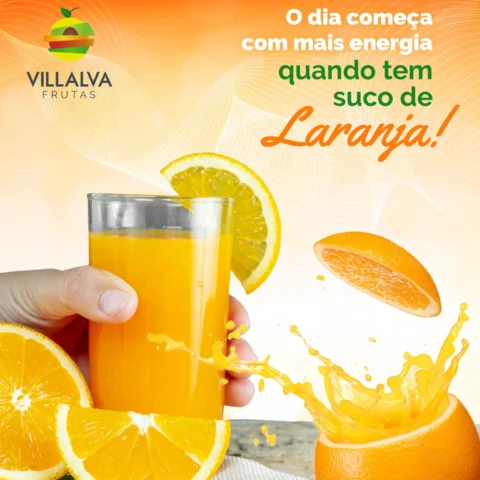 O dia começa com muito mais energia quando tem suco de laranja!